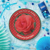 Rote Rosen Personalisiertes Party Pappteller (Party)