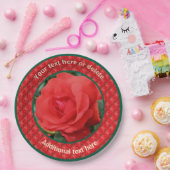 Rote Rosen Personalisiertes Party Pappteller (Party)