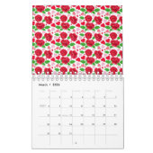 rote Rosen Pink Hearts Happy Valentines Day Kalender (Mär 2026)