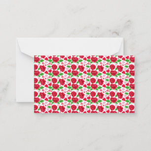 Rote Rosen Pink Hearts Happy Valentines Day Mitteilungskarte