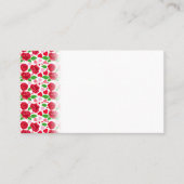 Rote Rosen Pink Hearts Happy Valentines Day Platzkarte (Vorderseite)