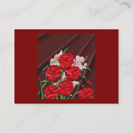 Rote Rosen Platzkarten (Rückseite)