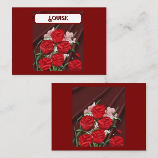 Rote Rosen Platzkarten (Vorne/Hinten)