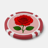 Rote Rosen Poker Chips (Einzeln)
