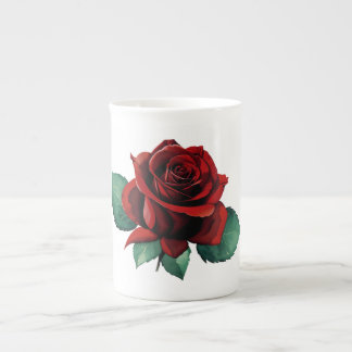Rote Rosen Porzellantasse