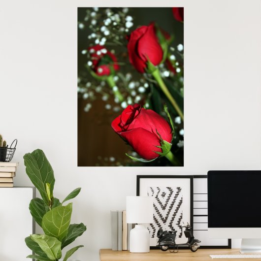Rote Rosen Poster (Heimbüro)