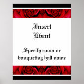 Rote Rosen-Poster-Vorlagen - individuell anpassbar Poster (Vorne)
