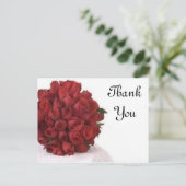 Rote Rosen Postkarte (Stehend Vorderseite)