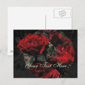 Rote Rosen Postkarte (Vorne/Hinten)