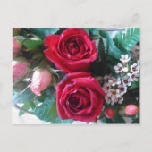 rote Rosen Postkarte (Vorderseite)