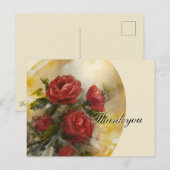 Rote Rosen Postkarte (Vorne/Hinten)