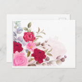 Rote Rosen Postkarte (Vorne/Hinten)