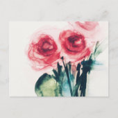 Rote Rosen Postkarte (Vorderseite)