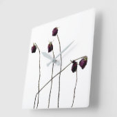 Rote Rosen Quadratische Wanduhr (Winkel)