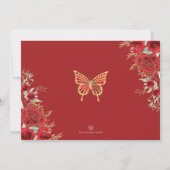 Rote Rosen Quinceañera Mis Quince Anos Foto Einladung (Rückseite)