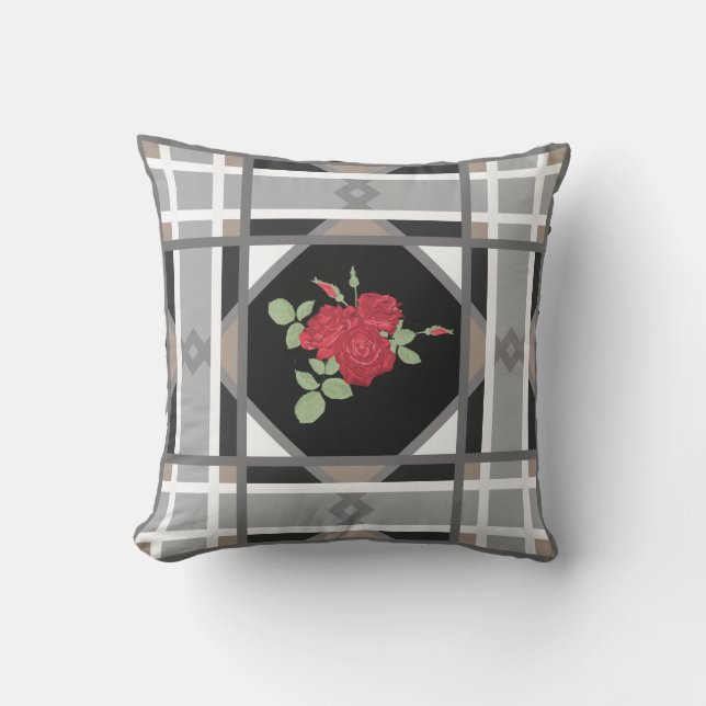 Rote Rosen, Retro Kissen (Vorderseite)