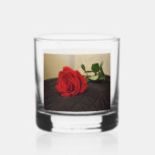Rote Rosen Rocks Glas (Vorderseite)