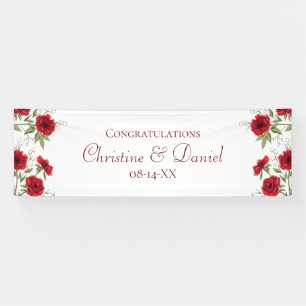 Rote Rosen Romantische Hochzeit Banner