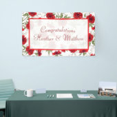 Rote Rosen Romantische Hochzeit Banner (Messeveranstaltung)