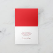 Rote Rosen Romantische Hochzeit Danke Notizkarte Einladung (Innenseite)