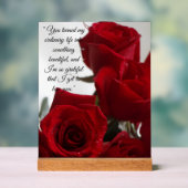 Rote Rosen Romantischer Spruch Acrylschild (Neutral)