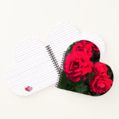 Rote Rosen Rosarium Herzform Notizblock (Innenseite)