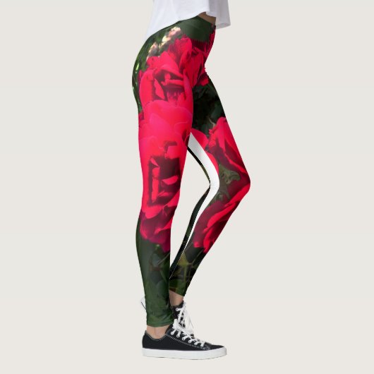 Rote Rosen Rosarium Leggings (Rechts)