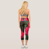 Rote Rosen Rosarium Leggings (Rückseite)