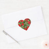 Rote Rosen, Rose für immer_ Herz-Aufkleber (Umschlag)