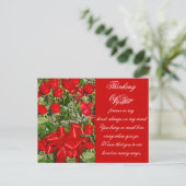 Rote Rosen, Rose für immer_ Postkarte (Stehend Vorderseite)