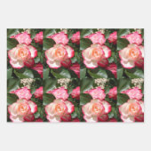 Rote Rosen Rose Weißer Blume Hütte Gartenanlage Geschenkpapier Set (Vorderseite 3)