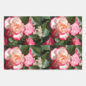 Rote Rosen Rose Weißer Blume Hütte Gartenanlage Geschenkpapier Set (Vorderseite 2)