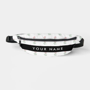 Rote Rosen, Rosenmuster, Ihr Name Bauchtasche
