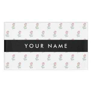 Rote Rosen, Rosenmuster, Ihr Name Namenschild