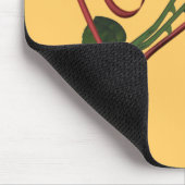 Rote Rosen Rotes Herz Blume Mousepad (Ecke)