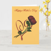Rote Rosen Rotes Herz Blume Muttertagskarte Karte (Gelbe Blume)