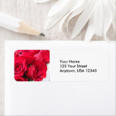 Rote Rosen Rücksendeadressen-Aufkleber (Insitu)