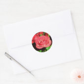 Rote Rosen Runder Aufkleber (Umschlag)