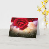 Rote Rosen Sand Dollars Tieftes Beileid Karte (Gelbe Blume)