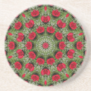 Rote Rosen Sandstein Untersetzer