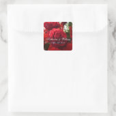 Rote Rosen Save the Date Aufkleber (Tasche)