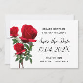 Rote Rosen Save the Date Eheankündigung Einladung (Vorderseite)
