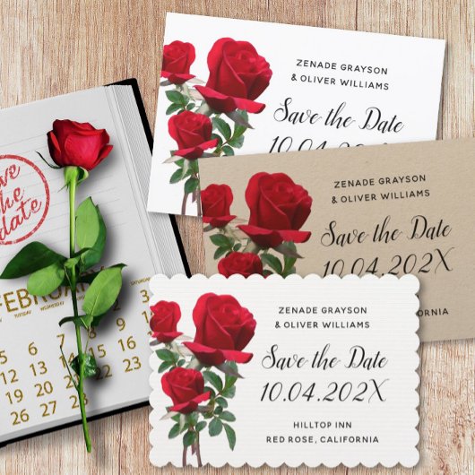 Rote Rosen Save the Date Eheankündigung Einladung