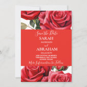Rote Rosen Save the Date Einladung (Vorderseite)
