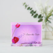 Rote Rosen Save the Date Einladung (Stehend Vorderseite)
