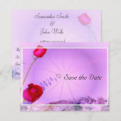 Rote Rosen Save the Date Einladung (Vorne/Hinten)