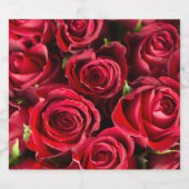 Rote Rosen Schaumweinetikett (Einzelnes Label)