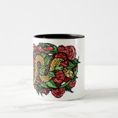 Rote Rosen Schlange Rose Zweifarbige Tasse (Mittel)