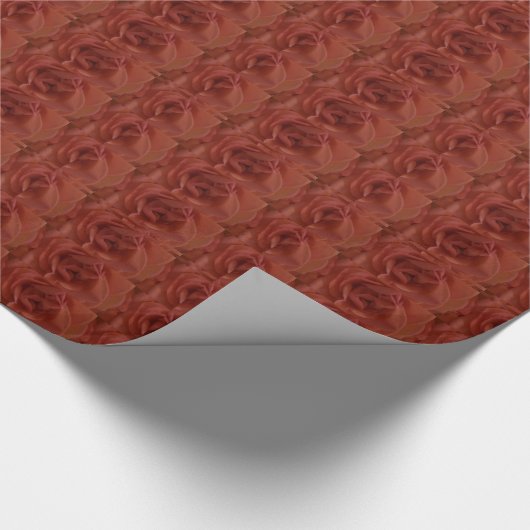 Rote Rosen, Schleifpapier Geschenkpapier (Ecke)