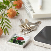 Rote Rosen Schlüsselanhänger (Seite)